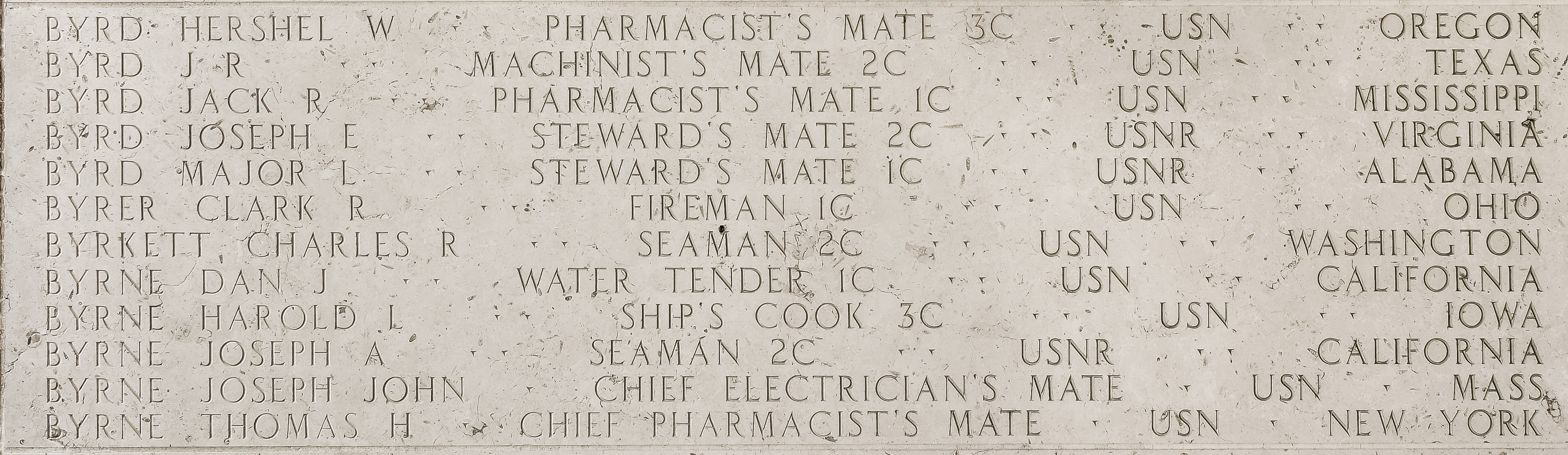 Thomas H. Byrne, Chief Pharmacist's Mate